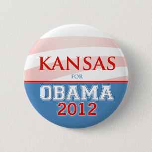 KANSAS für Obama 2012 Button