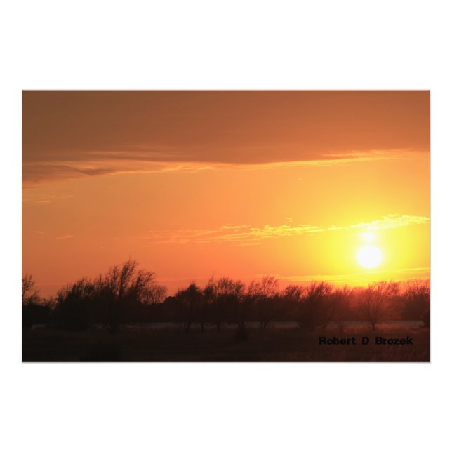 Kansas Golden Sunset Photo agrandissement (Devant)