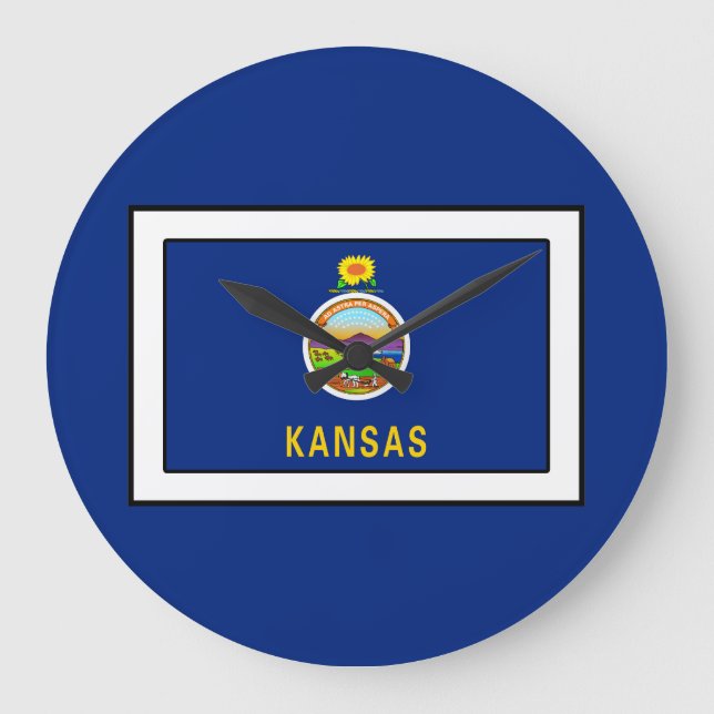 Kansas Große Wanduhr (Vorderseite)