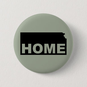 Kansas-Heimat weg von State-Button-Abzeichen-Pin Button