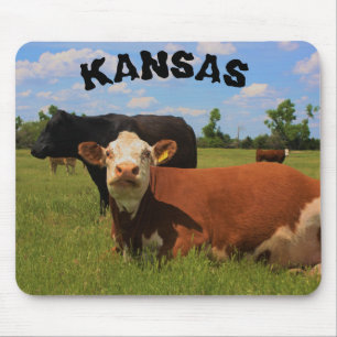 Kansas Hereford und Angus Cows Mouse Pad Mousepad