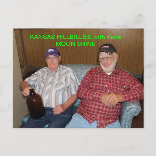 Kansas Hillbillies avec là Lune Shine POST CARTE (Devant)