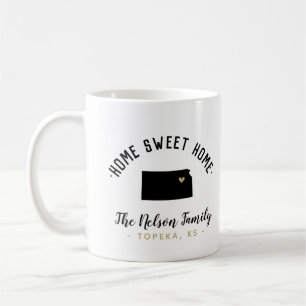 Kansas Home Sweet Home Famille Monogramme Mug
