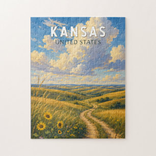 Kansas Illustrations Reise Kunst Vintage