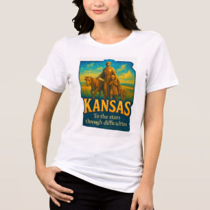Kansas-inspirierendes T-Shirt-Design! Tri-Blend Shirt