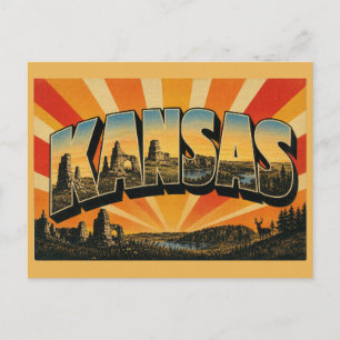 Kansas-Kalkformationen Tallgrass-Prärien Seen Postkarte
