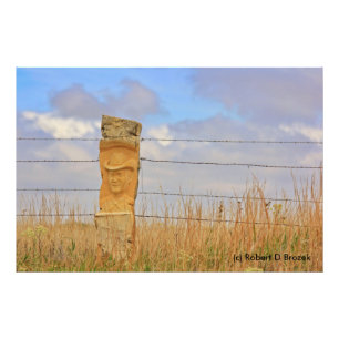 Kansas-Kalkstein-Zaun Fotodruck