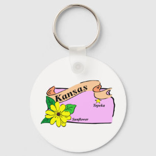 Kansas-Karte Schlüsselanhänger