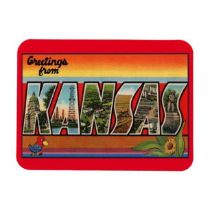 Kansas-Kühlschrank-Magnet - Vintage Magnet