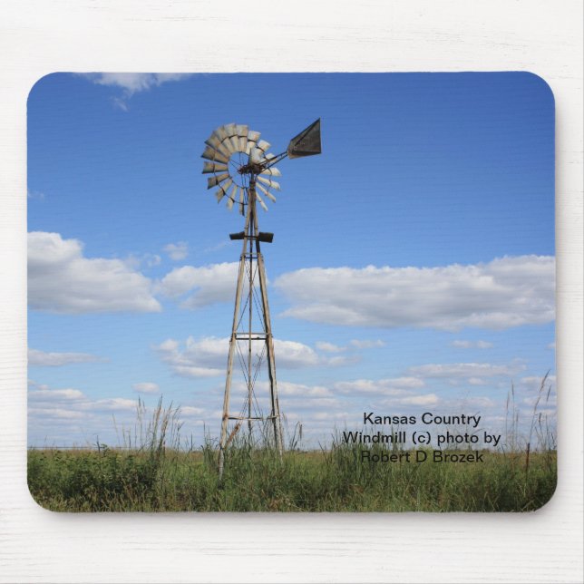 Kansas-Land-Windmühle Mousepad (Vorne)