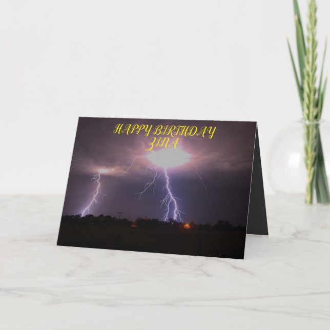 Kansas Lightning Storm Birthday Grußkarte Karte (Vorderseite)