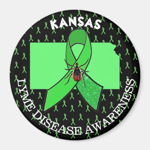 Kansas Lyme-Borreliose-Bewusstseinsmagnet Magnet