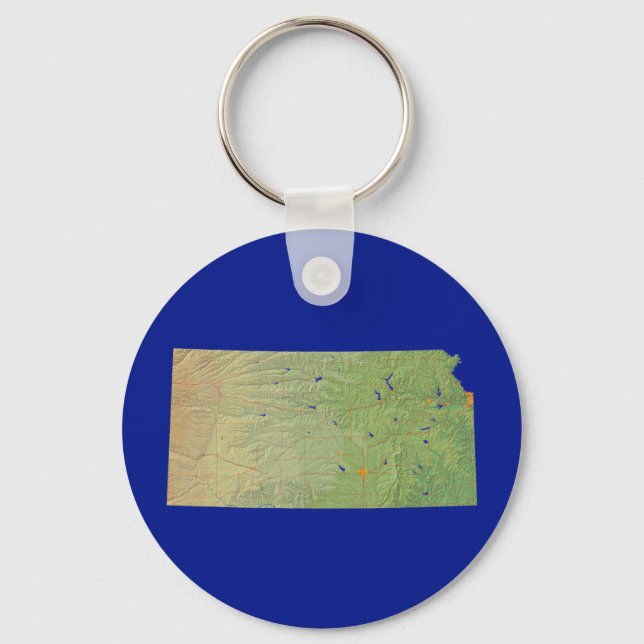 Kansas Map Schlüsselanhänger (Vorderseite)