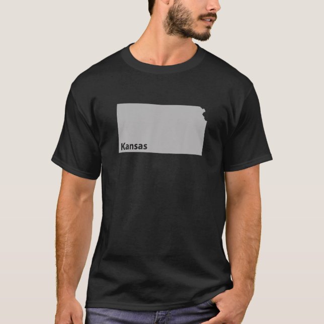 Kansas Map Zuhause Staatsstolz Geschenk T Shirt (Vorderseite)