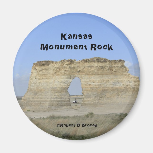 Kansas Monument Rock Round Magnet (Vorne)