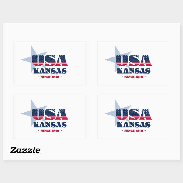 Kansas My Zuhause Staat Sticker (Blatt)