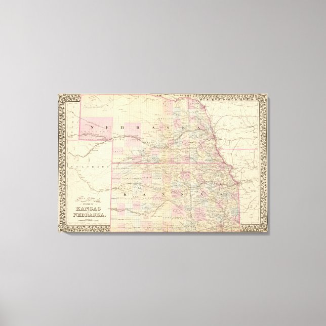 Kansas, Nebraska Leinwanddruck (Vorderseite)