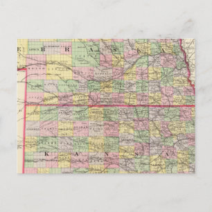 Kansas, Nebraska Postkarte