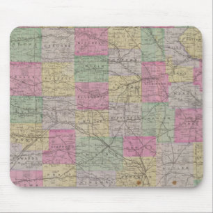 Kansas Offiziell Topographischer Staat Atlas Mousepad