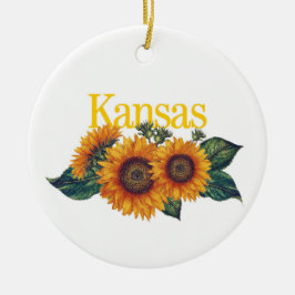 Kansas Ornament mit Sonnenblumen