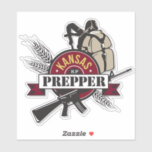 Kansas Prepper Custom Cut Transparenter Sticker
