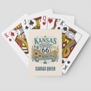 Kansas Queen Route 66 Boho Americana Nacht Spielkarten