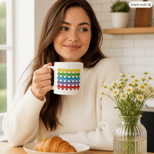 Kansas Regenbogen-Herzen State Pride Kaffeetasse
