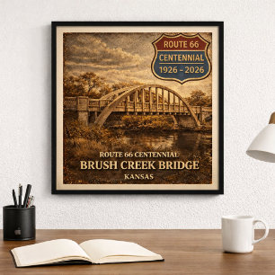 Kansas Route 66 Brush Creek Brücke Poster