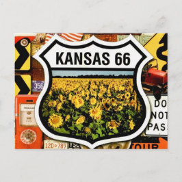 Kansas Route 66 Postkarte