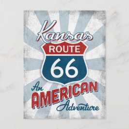 Kansas Route 66 Vintag Amerika Postkarte