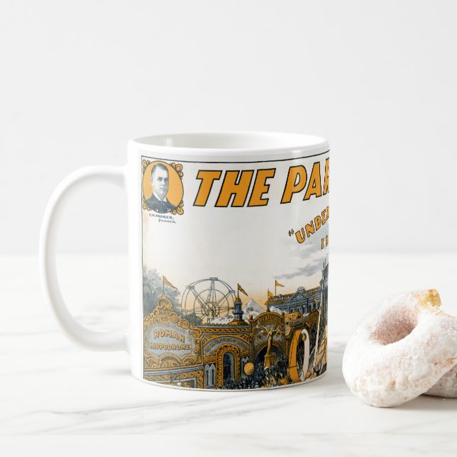 Kansas Semi-Centennial Staat House Grounds. Kaffeetasse (Mit Donut)