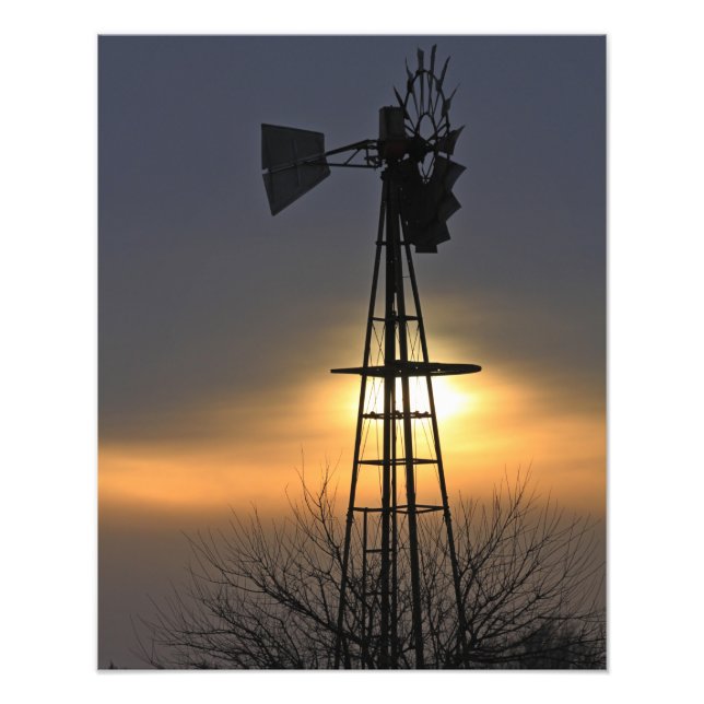 Kansas SILVESTER 2021 bunter Sonnenuntergang Fotodruck (Vorne)