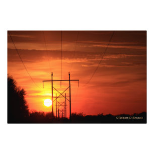 Kansas Sonnenuntergang mit Wolken und Foto Erweite