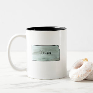 Kansas Staat Illustration Zweifarbige Tasse