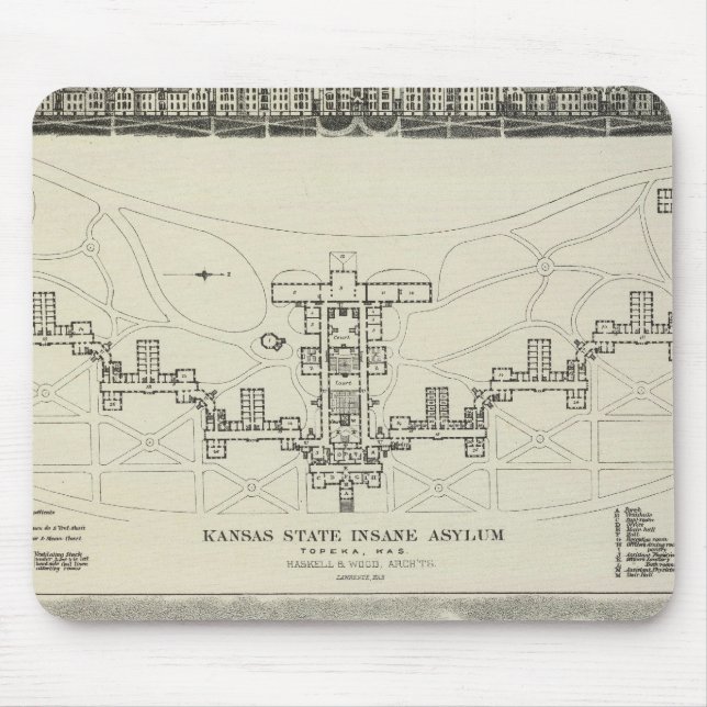 Kansas Staat Insane Asyl Mousepad (Vorne)