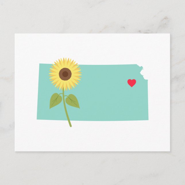 Kansas Staat Postkarte (Vorderseite)