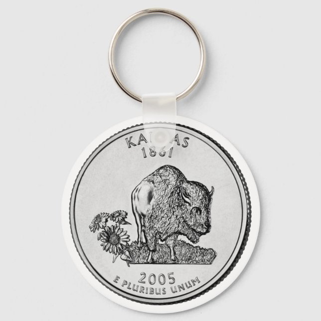 Kansas Staat Quarter Schlüsselanhänger (Vorderseite)