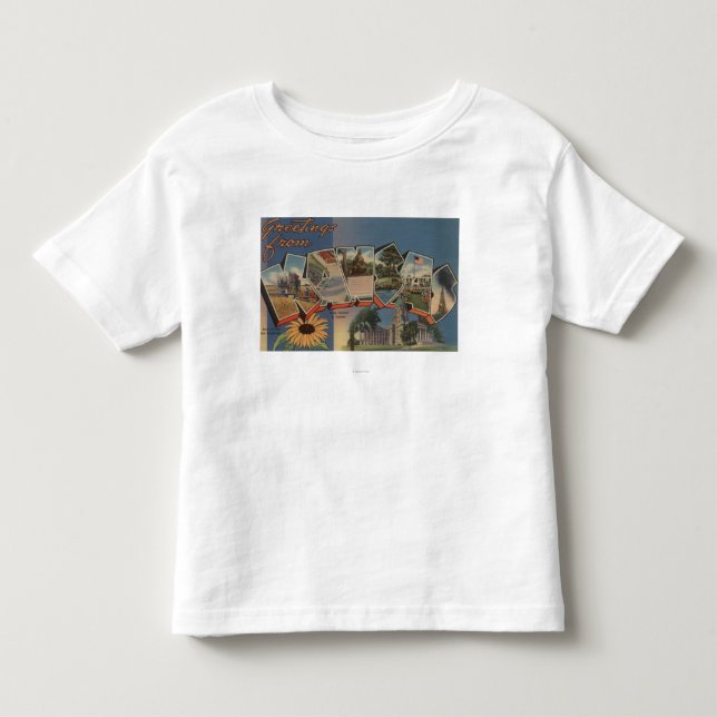 Kansas (Staats-Hauptstadt/Blume) Kleinkind T-shirt (Vorderseite)