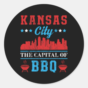 Kansas Stadt Die Hauptstadt der Grillen Runder Aufkleber