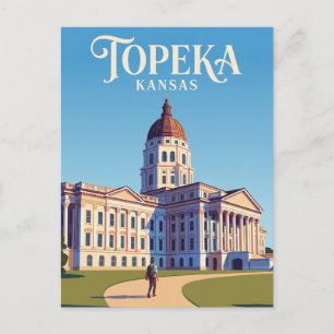 Kansas State Capitol USA -> Kapitol des Bundesstaa Postkarte