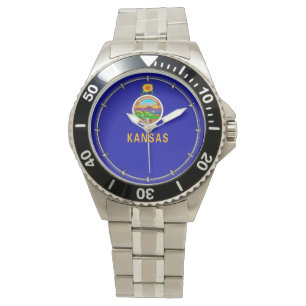 Kansas State Flag Armbanduhr
