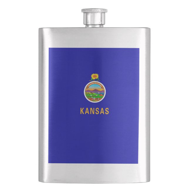 Kansas State Flag Flachmann (Vorderseite)