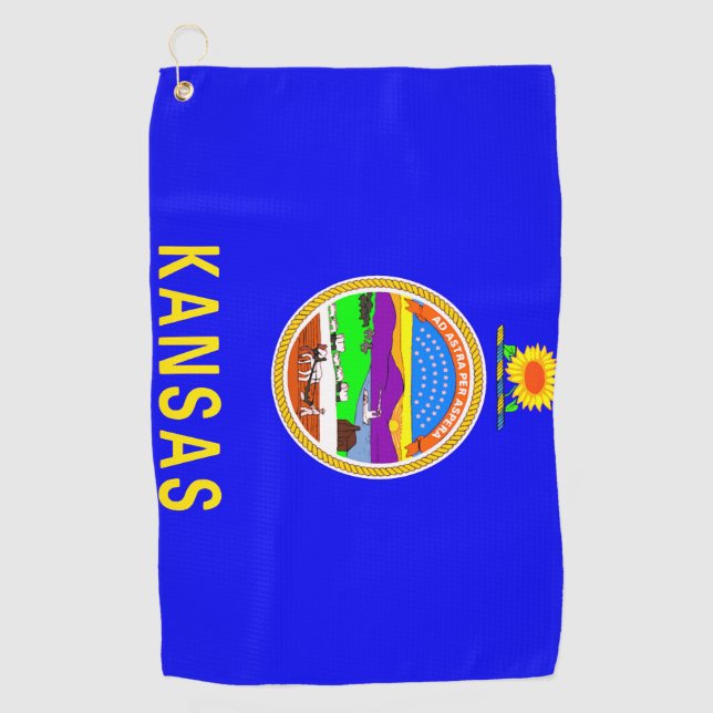 Kansas State Flag Golf Handtuch (Vorderseite)