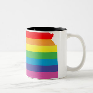 kansas stolz. gestreift. zweifarbige tasse