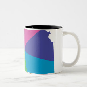 Kansas Stolz. Verworren. Zweifarbige Tasse