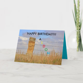 Kansas Stone Post Birthday CARD Einladung