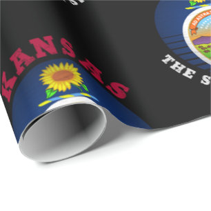 KANSAS SUNFLOWER STAAT FLAG GESCHENKPAPIER