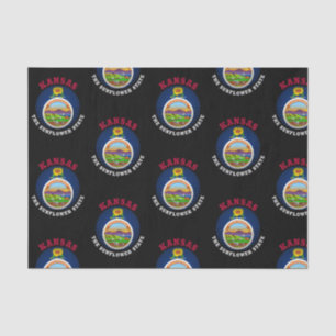 KANSAS SUNFLOWER STAAT FLAG SEIDENPAPIER