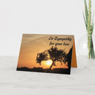 Kansas Sunset mit Cross Sympathy Card Karte