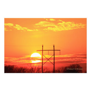 Kansas Sunset mit Power Linien Foto Erweiterung